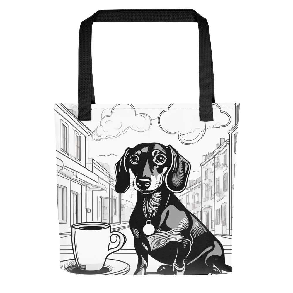 PugMug Custom Black Dachshund Tote