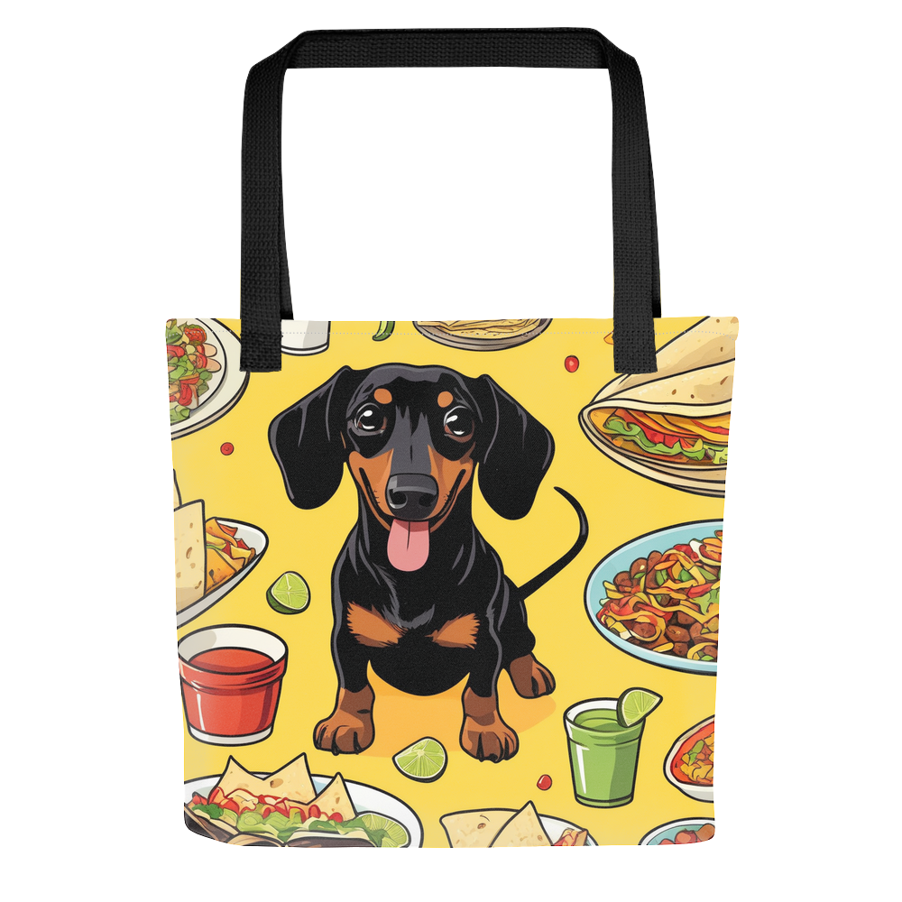 PugMug Custom Black Dachshund Tote
