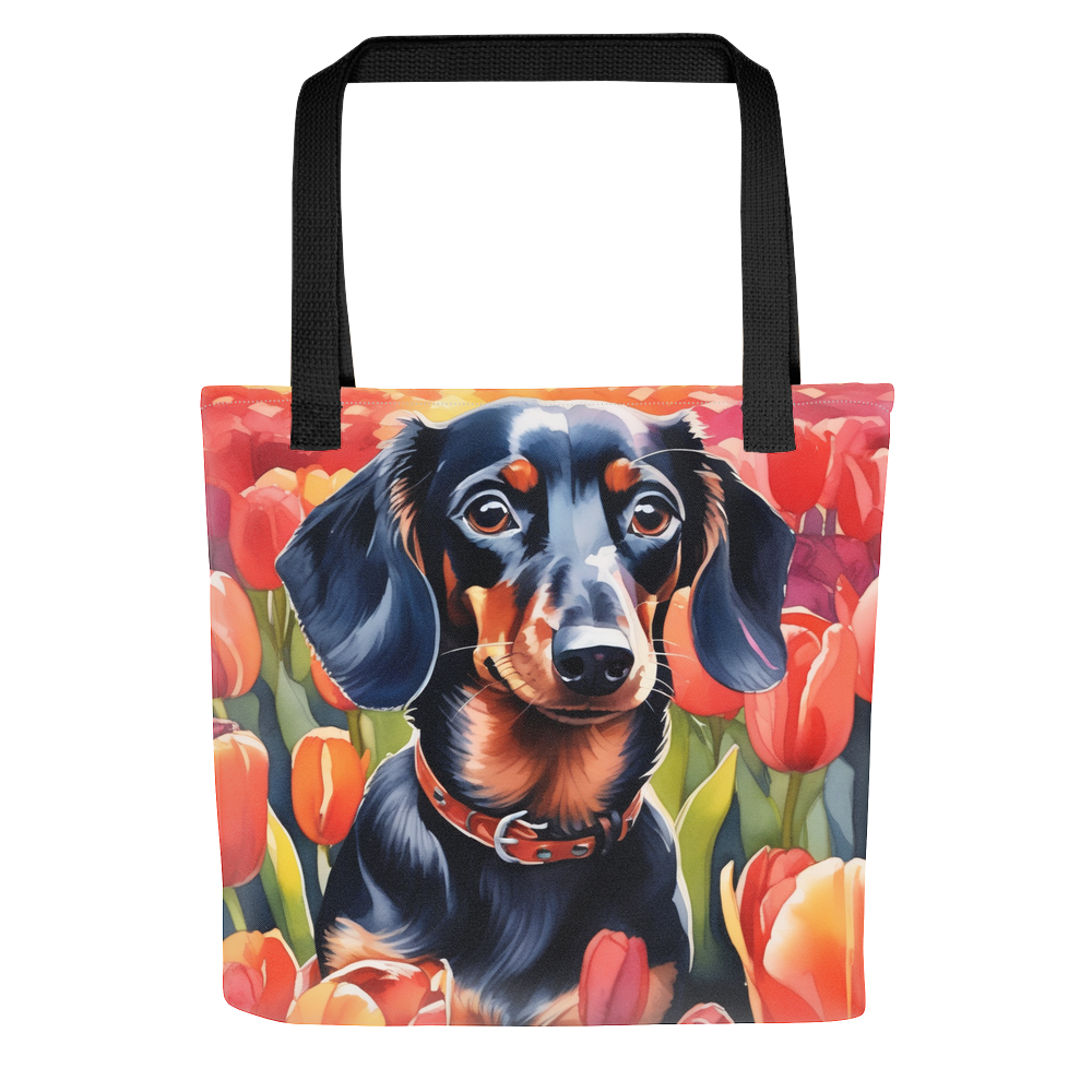 PugMug Custom Black Dachshund Tote