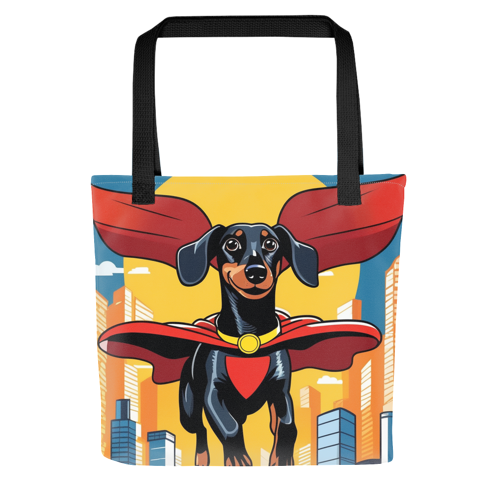 PugMug Custom Black Dachshund Tote