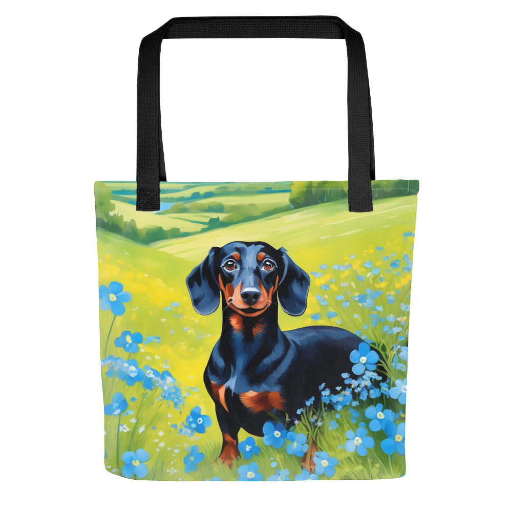 PugMug Custom Black Dachshund Tote