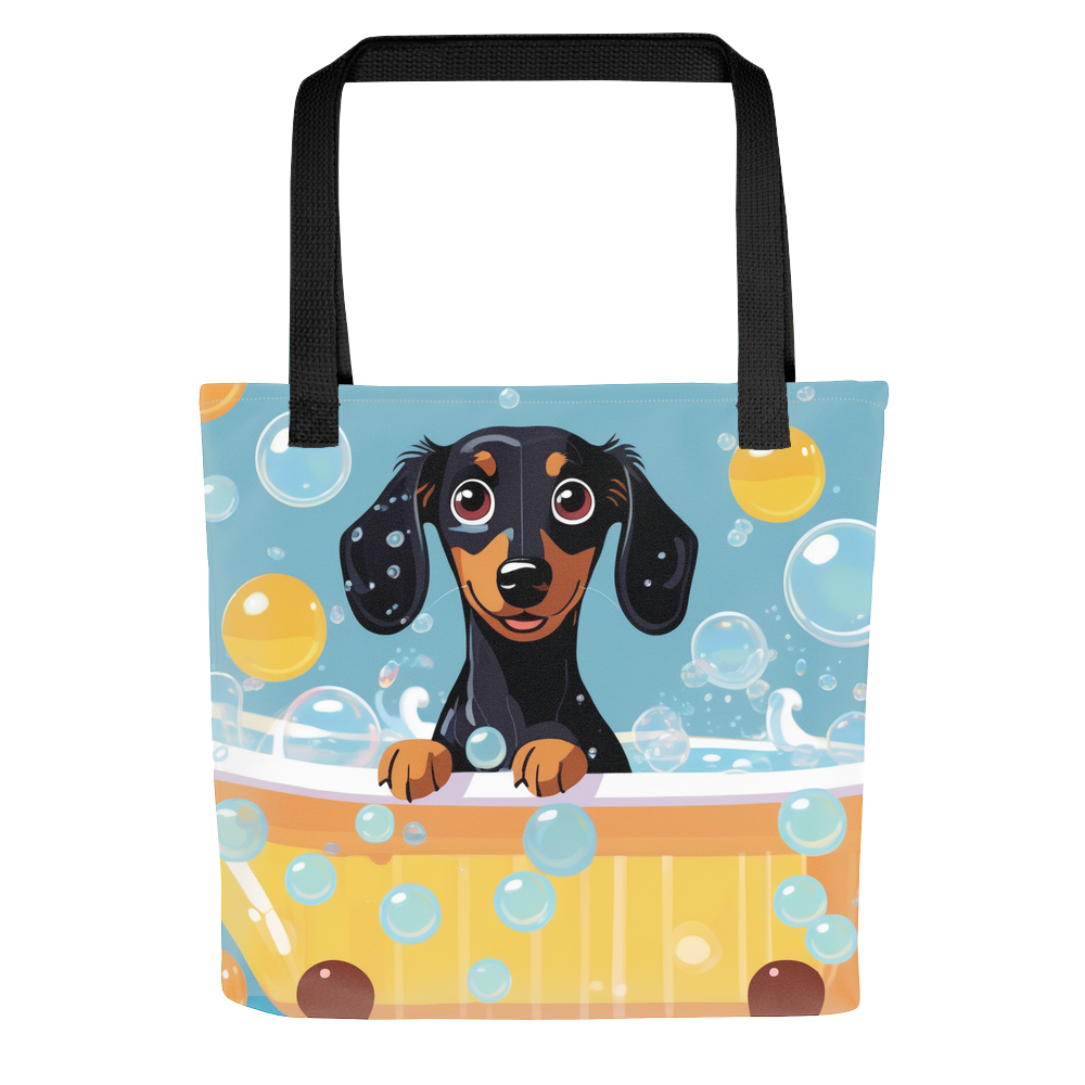 PugMug Custom Black Dachshund Tote