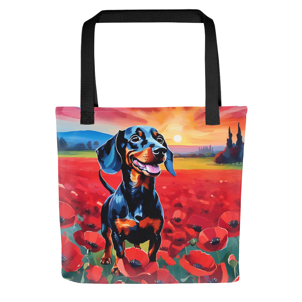 PugMug Custom Black Dachshund Tote