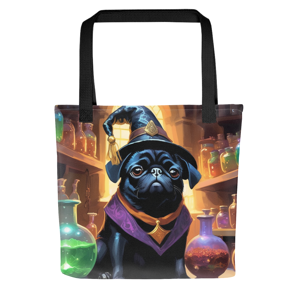 PugMug Custom Black Pug Tote