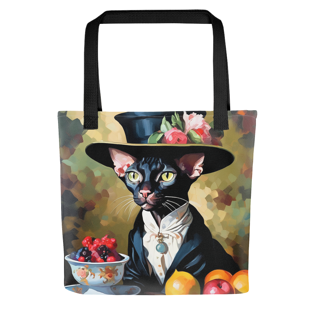 PugMug Custom Black Sphynx Cat Tote