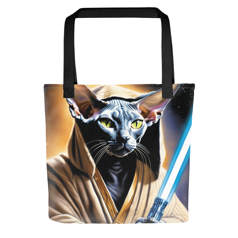 PugMug Custom Black Sphynx Cat Tote
