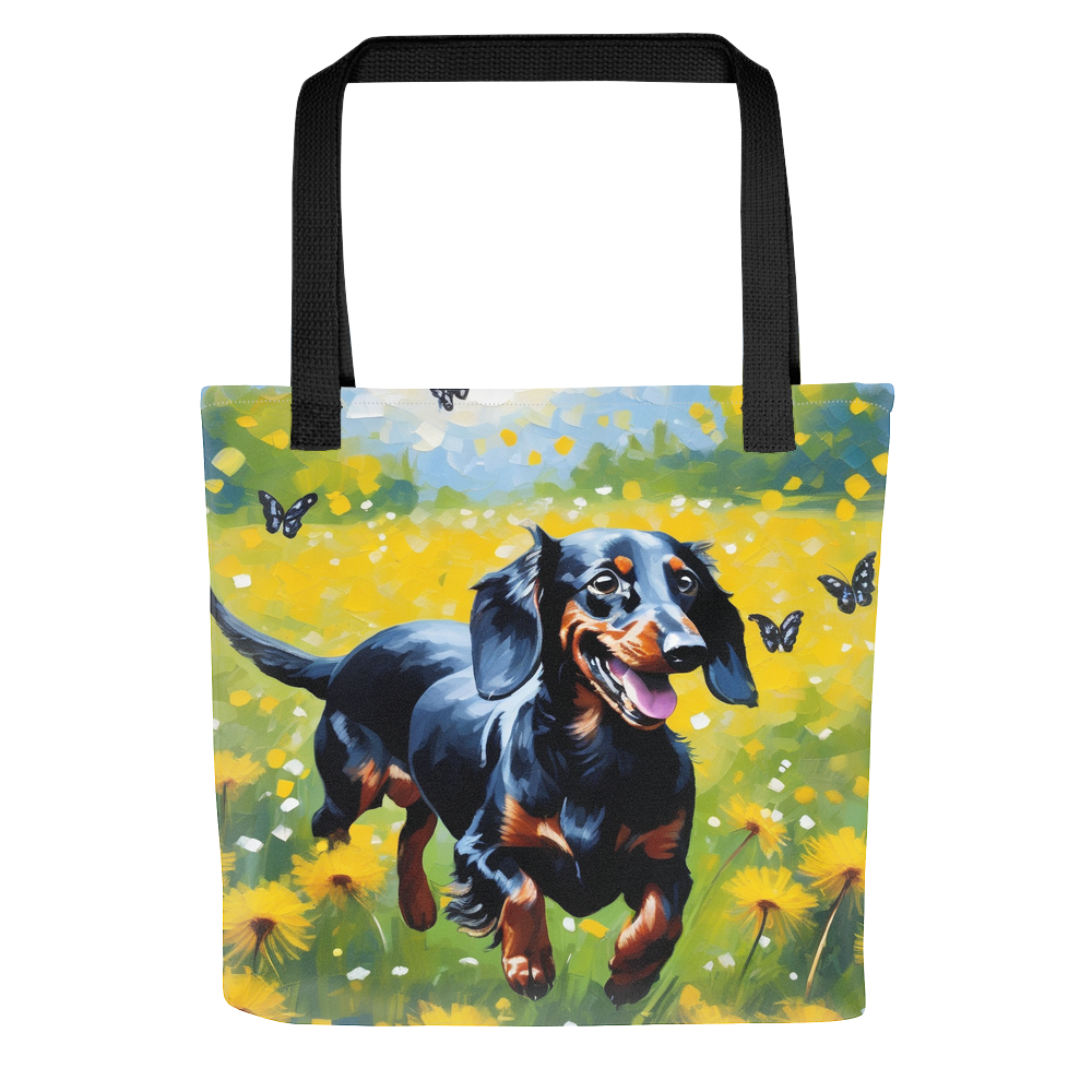 PugMug Custom Black Dachshund Tote