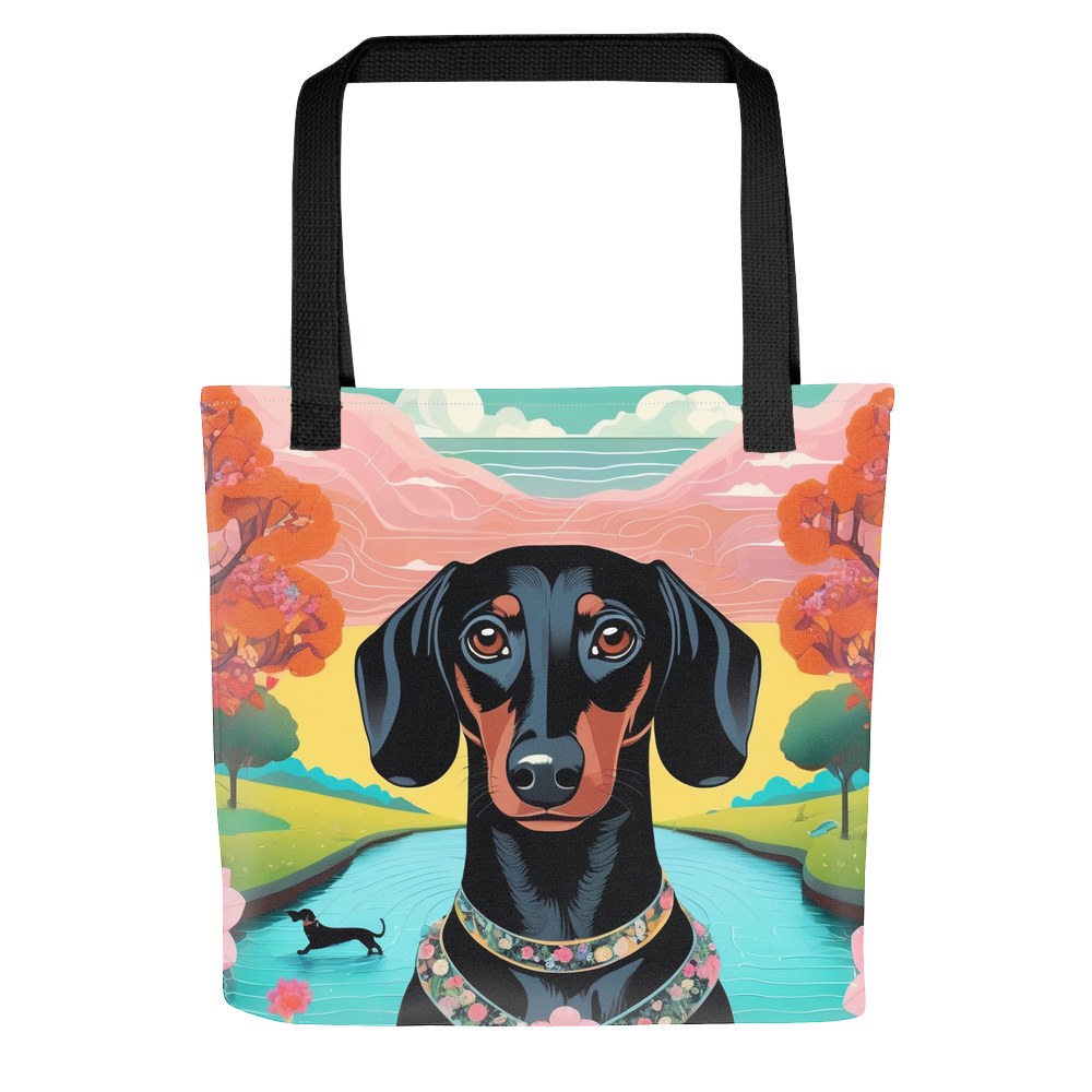 PugMug Custom Black Dachshund Tote