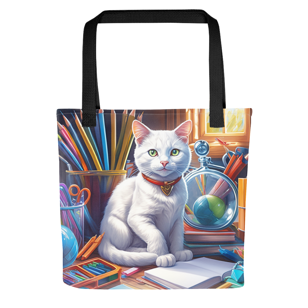 PugMug Custom White Companion Cat Tote