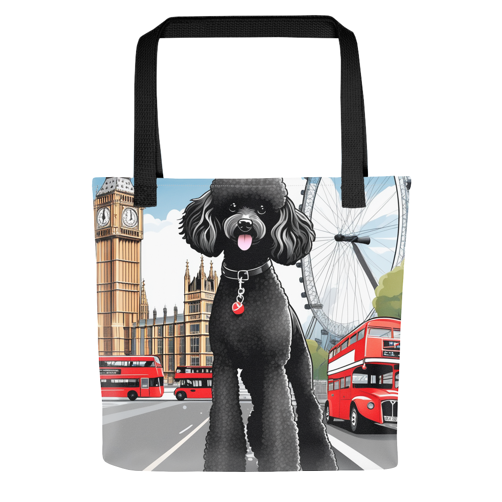 PugMug Custom Black Poodle Tote