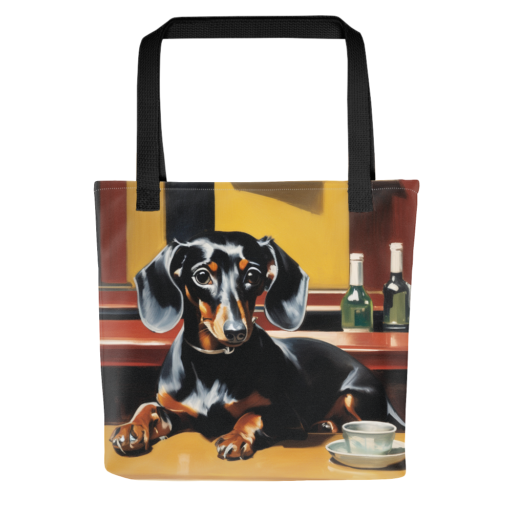 PugMug Custom Black Dachshund Tote