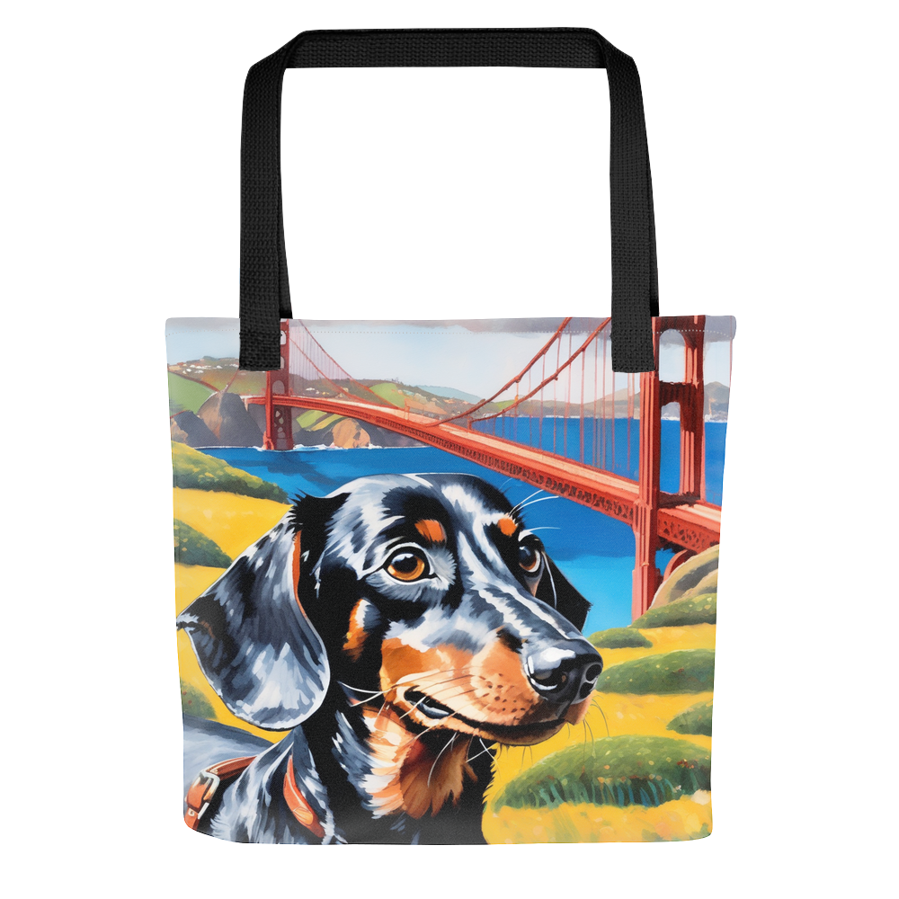 PugMug Custom Black Dachshund Tote