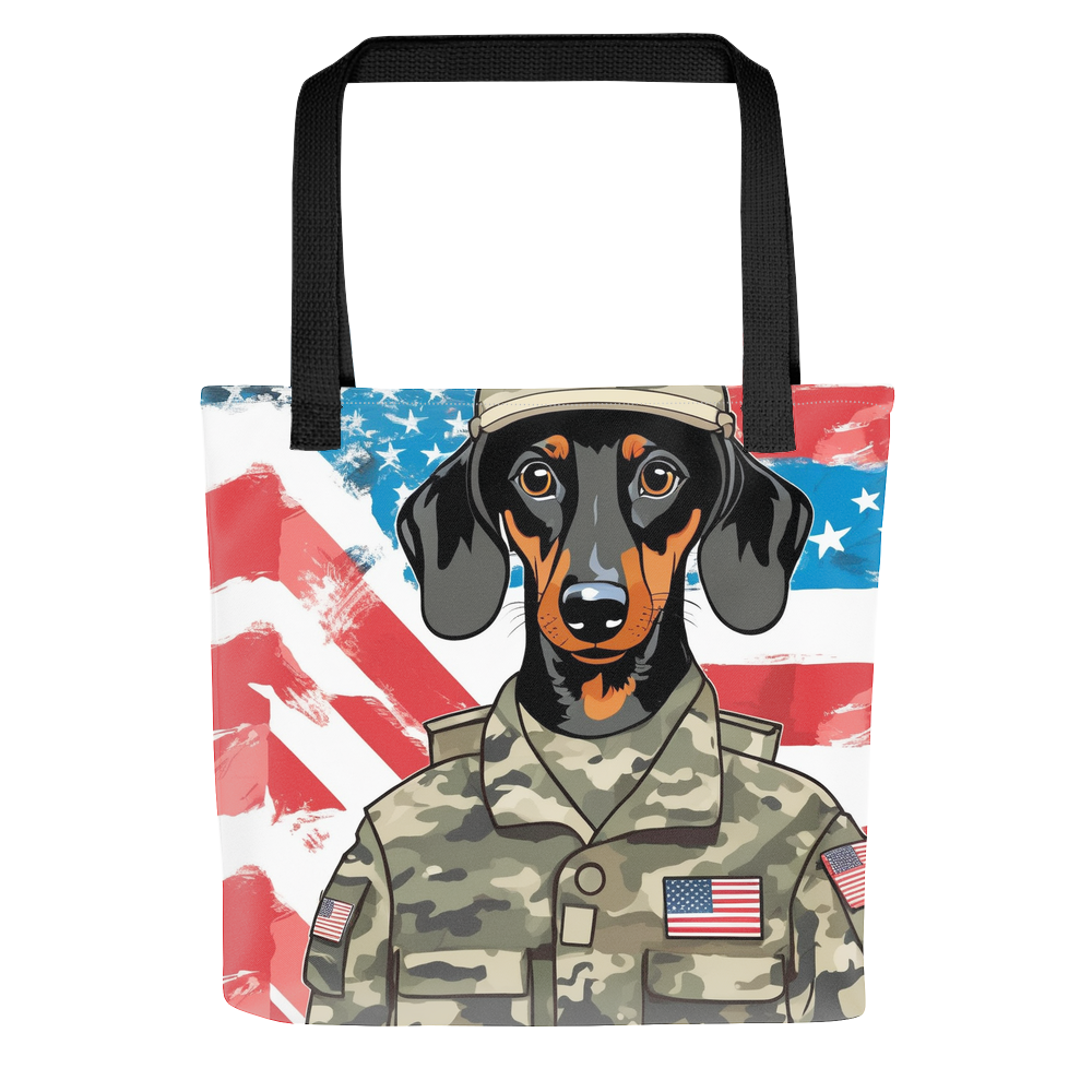 PugMug Custom Black Dachshund Tote