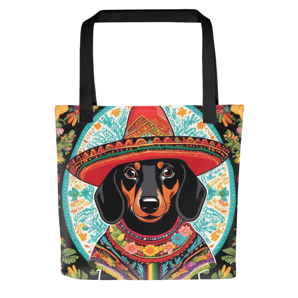 PugMug Custom Black Dachshund Tote