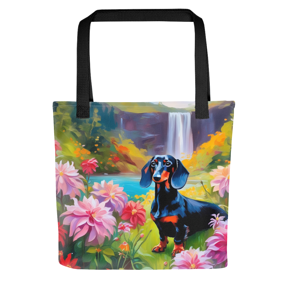 PugMug Custom Black Dachshund Tote