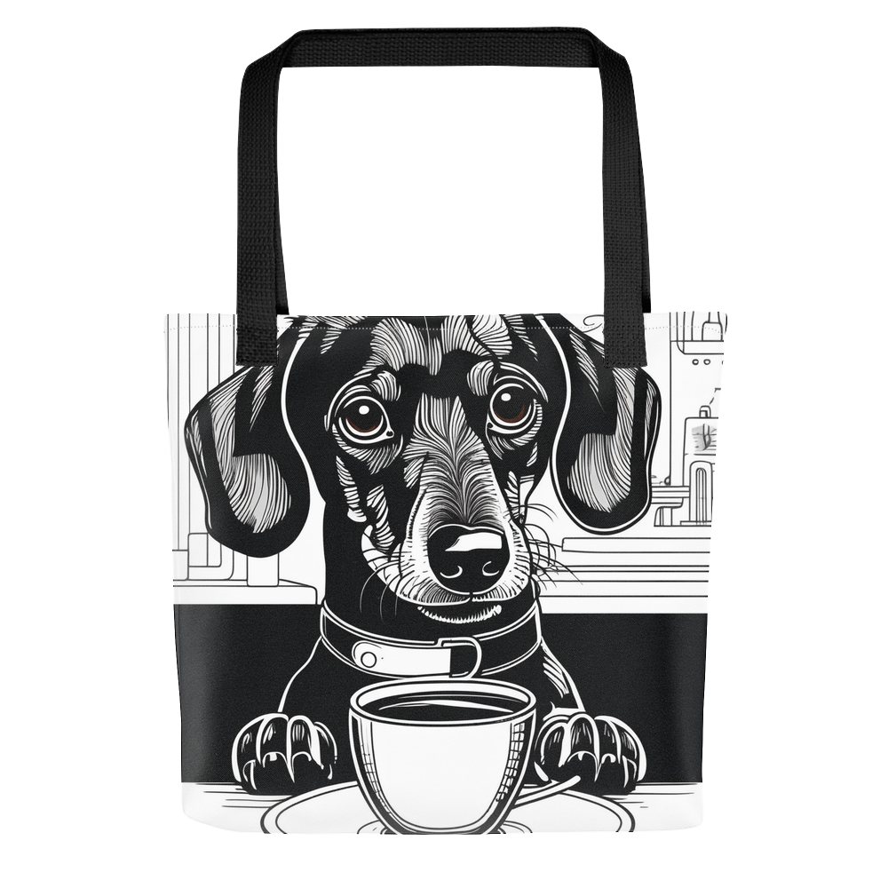 PugMug Custom Black Dachshund Tote