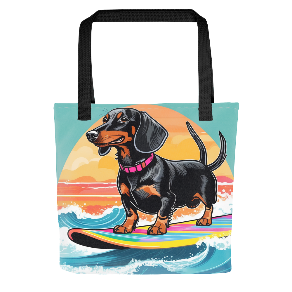 PugMug Custom Black Dachshund Tote