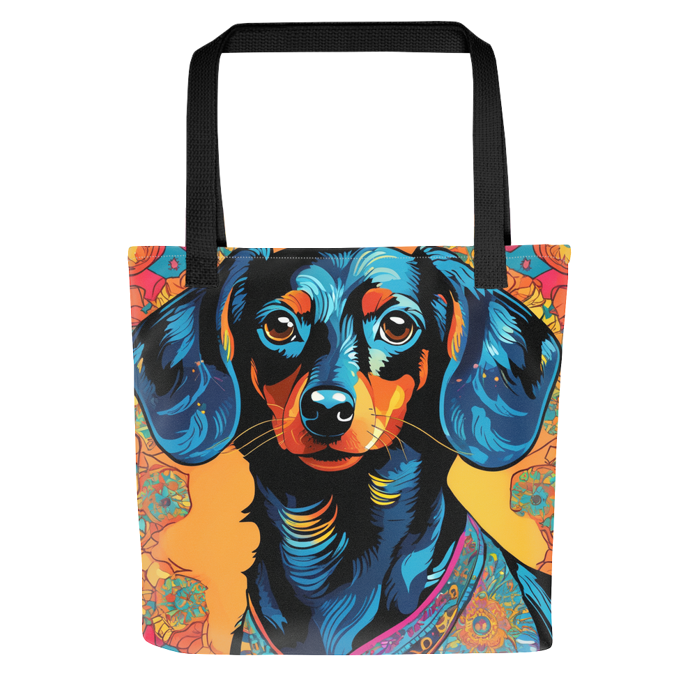 PugMug Custom Black Dachshund Tote