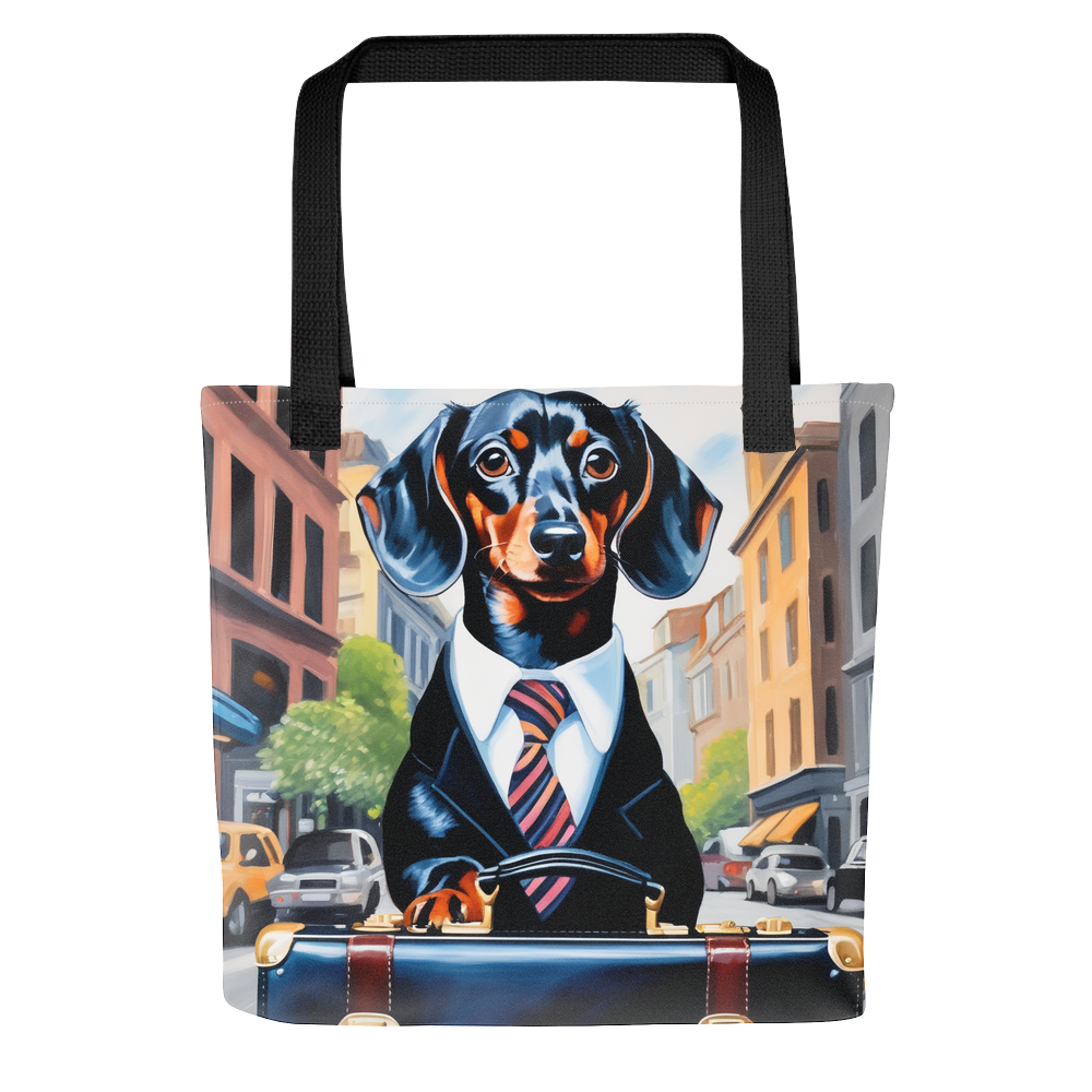 PugMug Custom Black Dachshund Tote