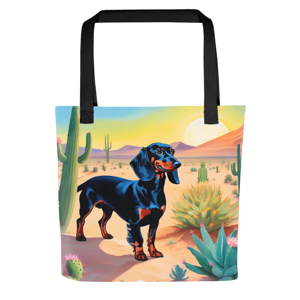 PugMug Custom Black Dachshund Tote