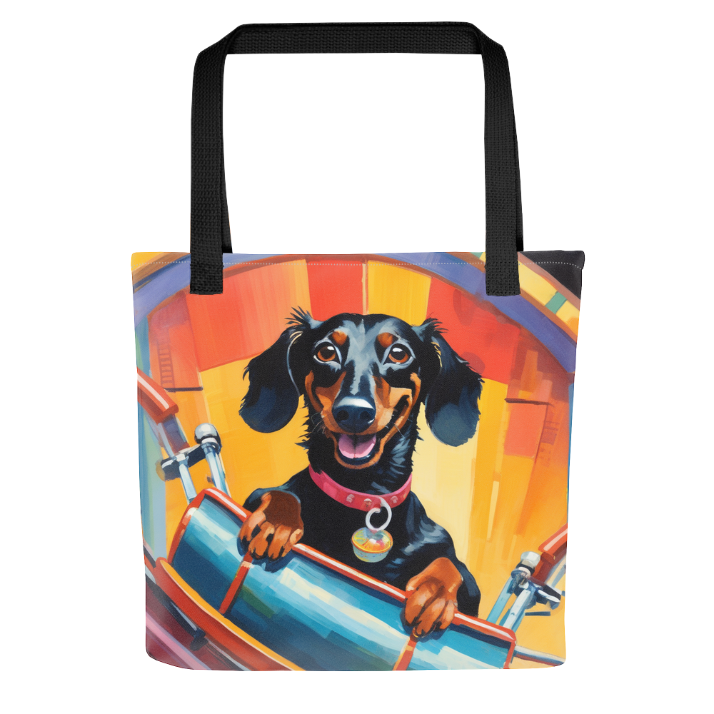 PugMug Custom Black Dachshund Tote