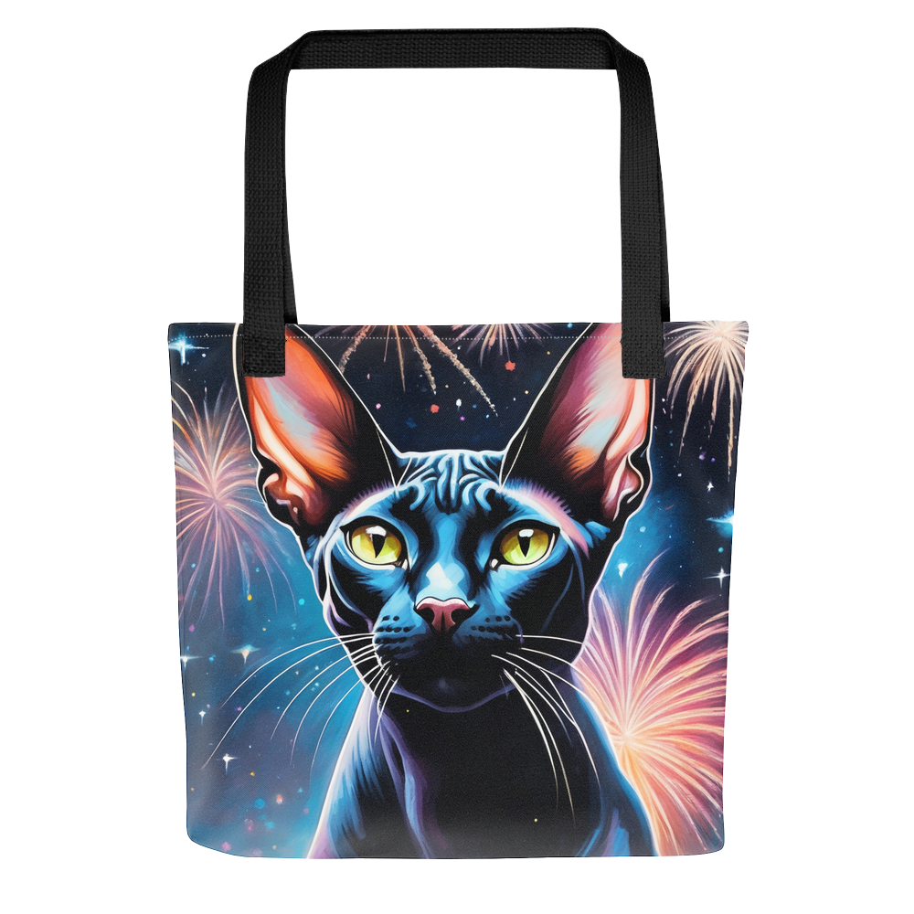 PugMug Custom Black Sphynx Cat Tote