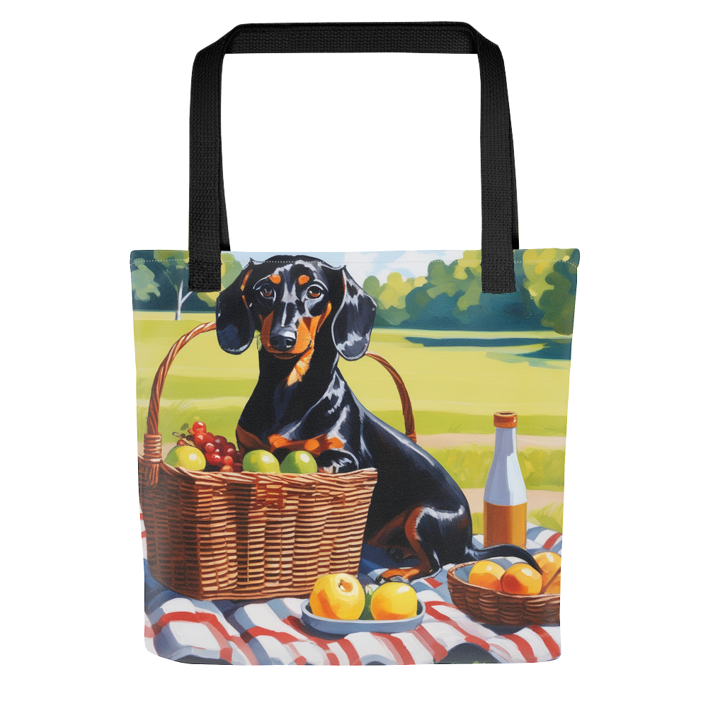 PugMug Custom Black Dachshund Tote