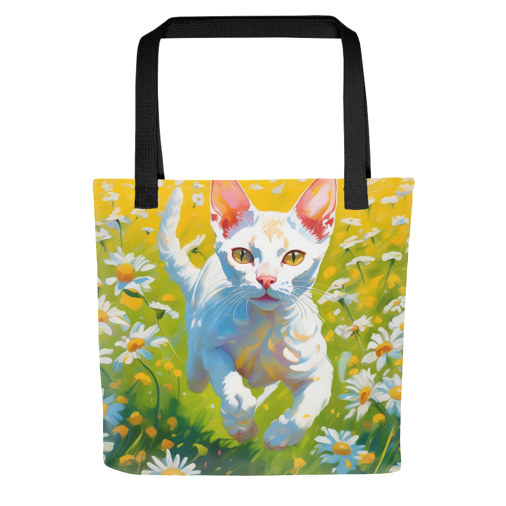 PugMug Custom White Devon Rex Cat Tote