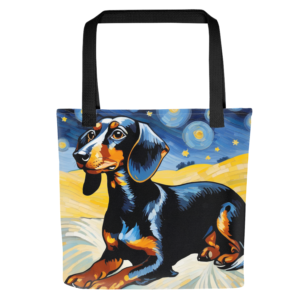 PugMug Custom Black Dachshund Tote