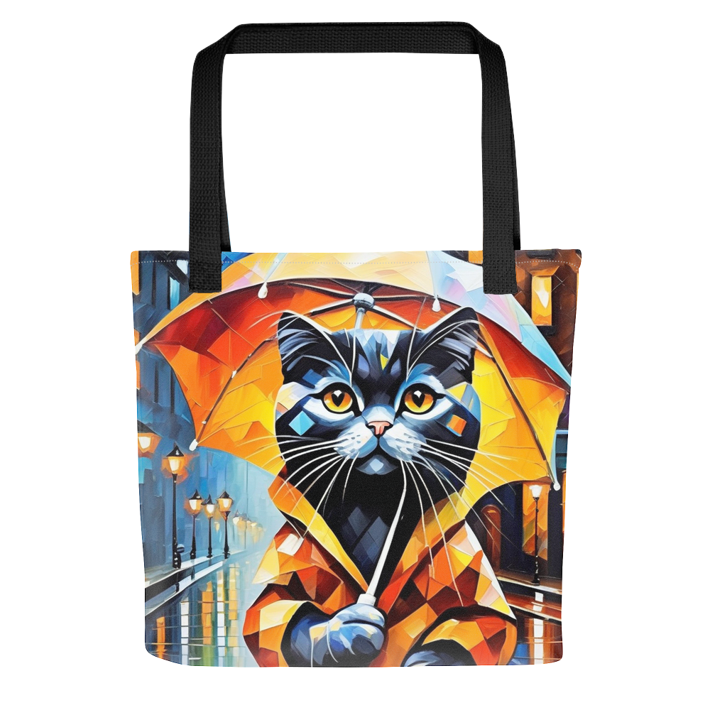 PugMug Custom Black Scottish Fold Cat Tote