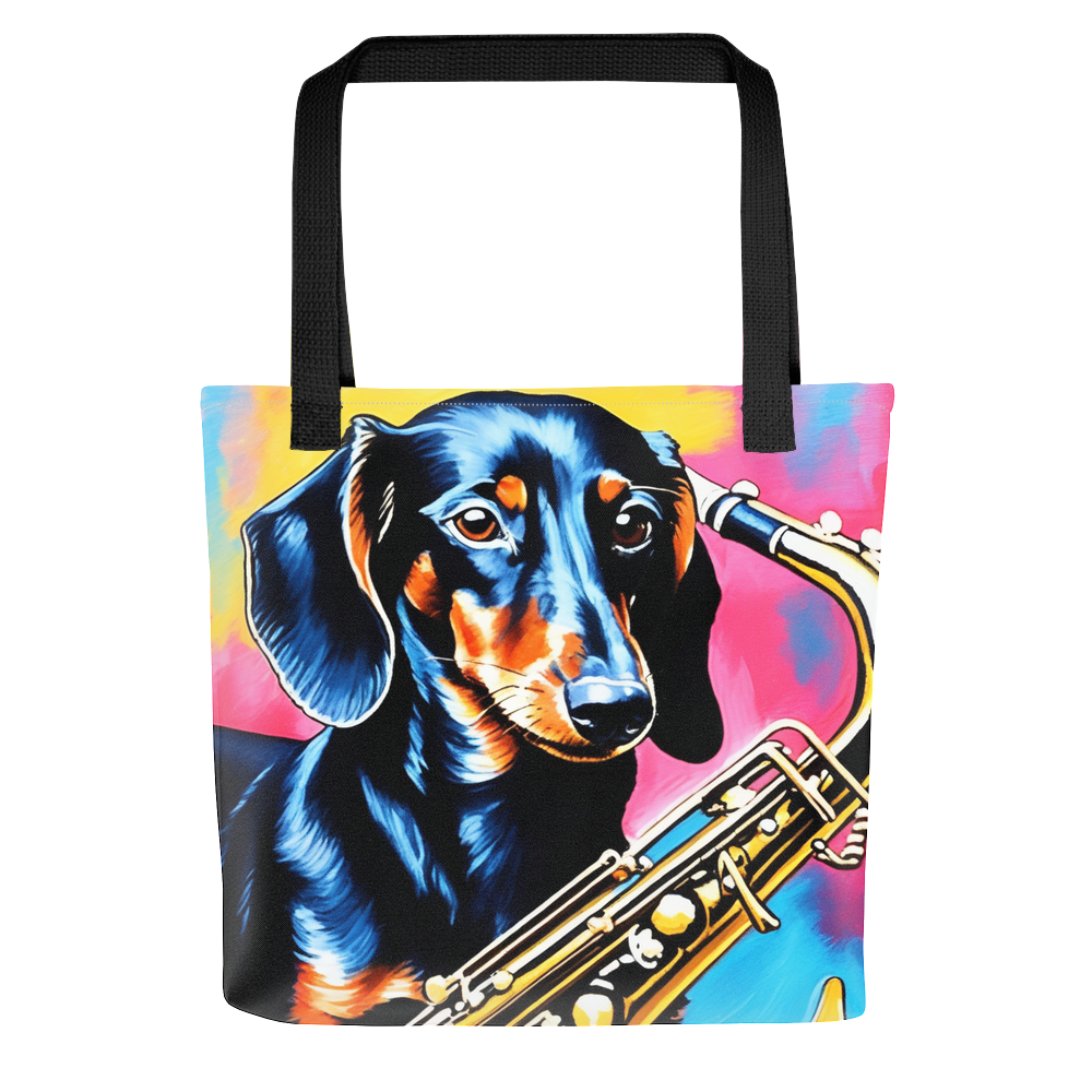 PugMug Custom Black Dachshund Tote