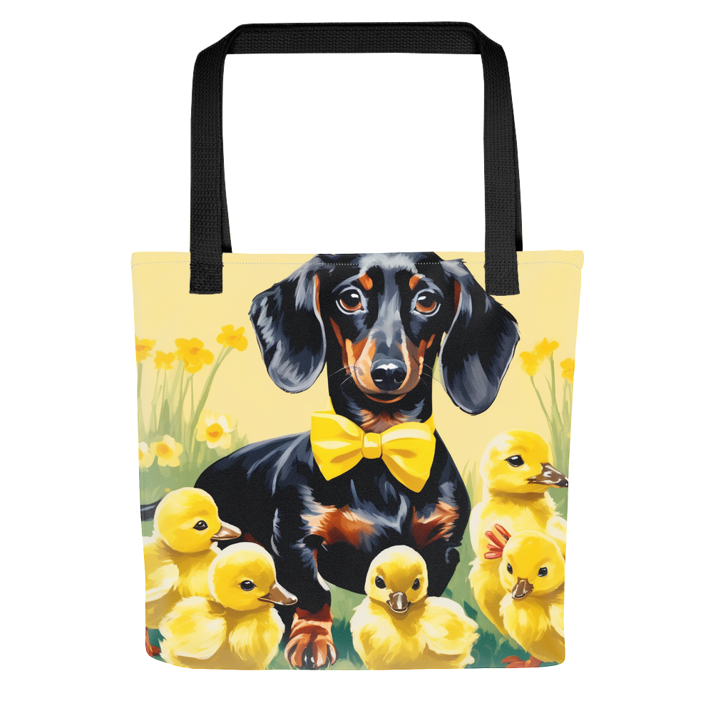 PugMug Custom Black Dachshund Tote