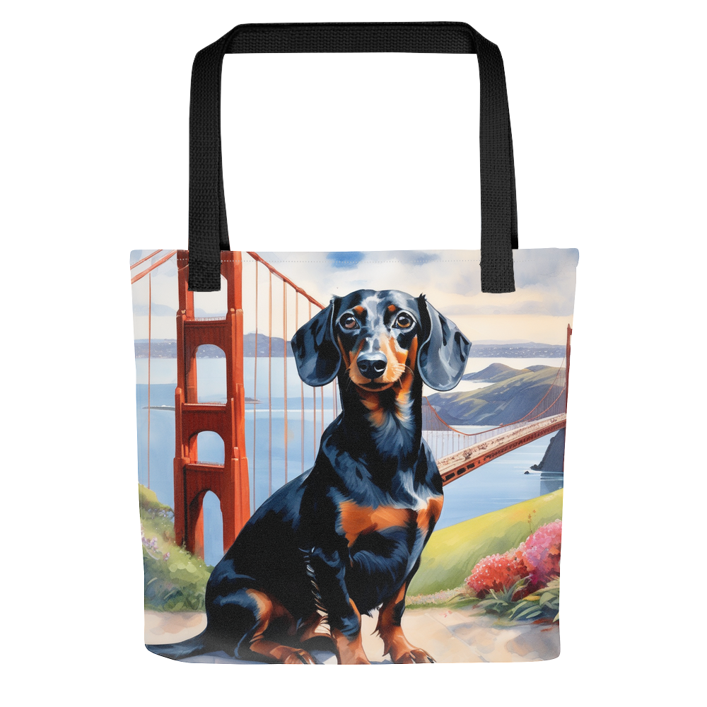 PugMug Custom Black Dachshund Tote