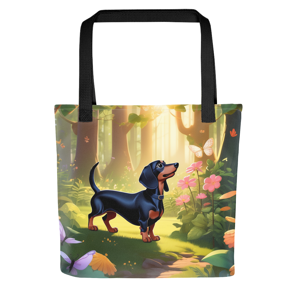 PugMug Custom Black Dachshund Tote