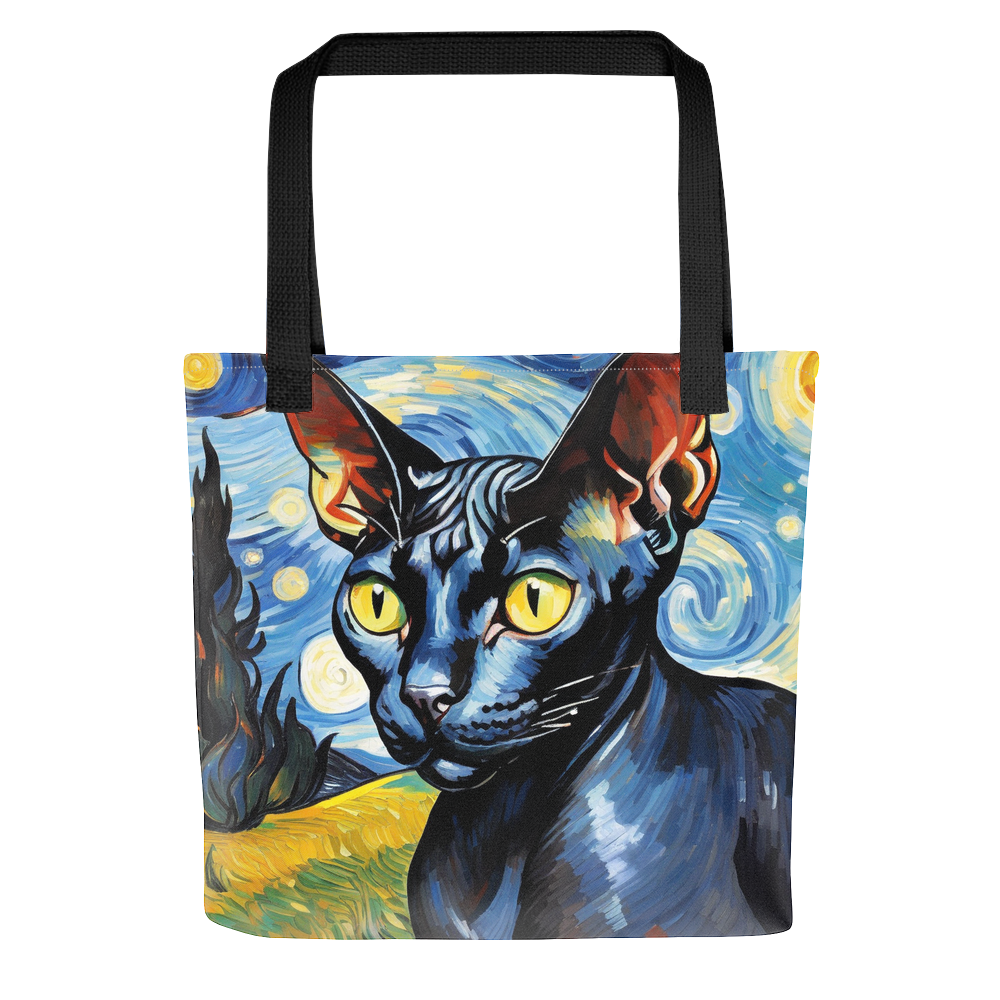 PugMug Custom Black Sphynx Cat Tote