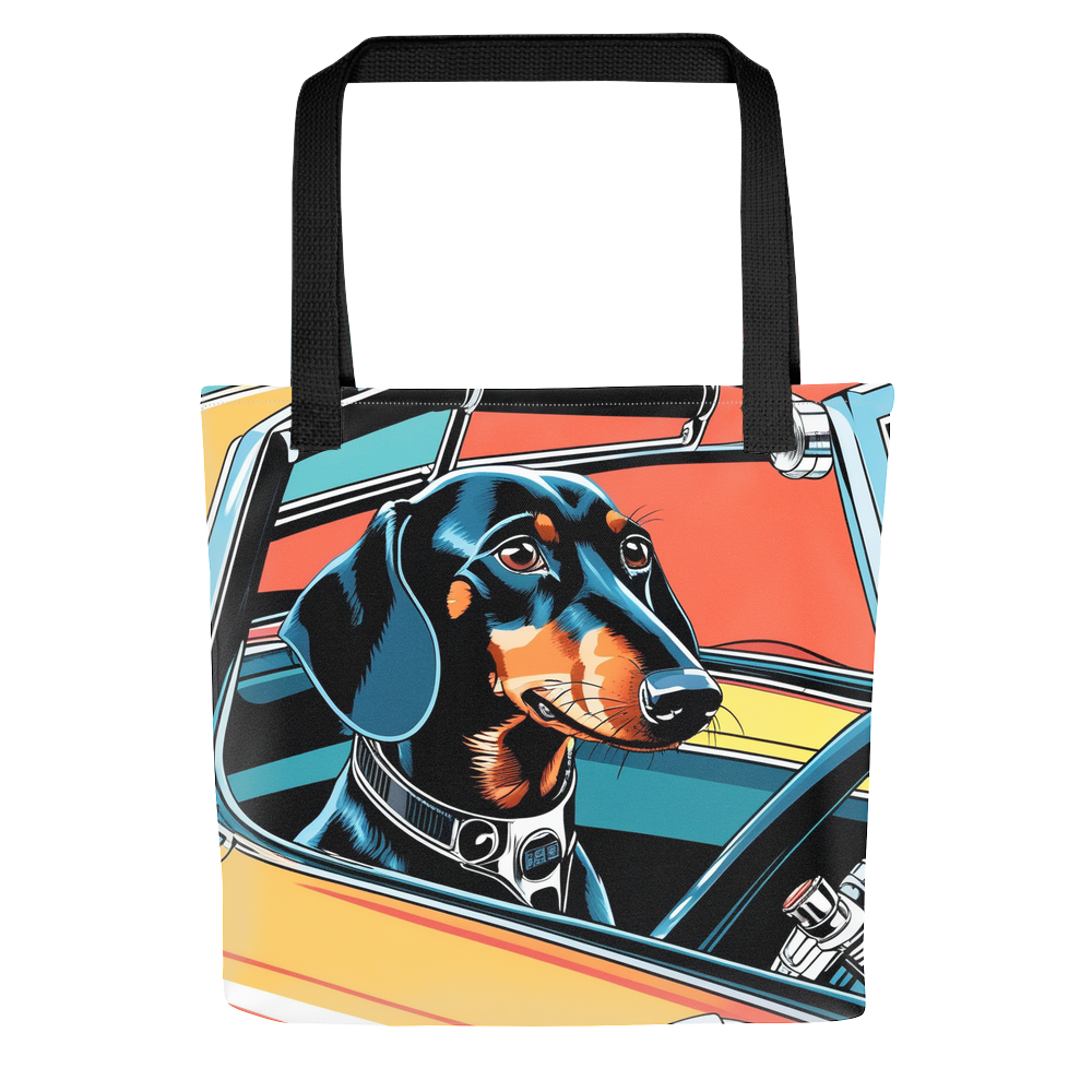 PugMug Custom Black Dachshund Tote