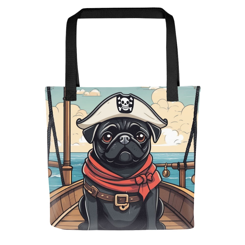 PugMug Custom Black Pug Tote