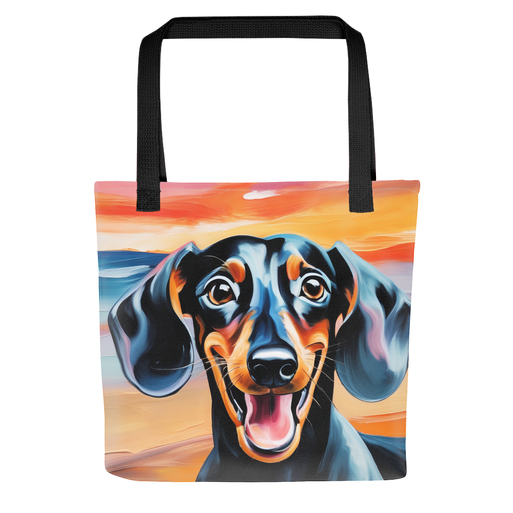 PugMug Custom Black Dachshund Tote