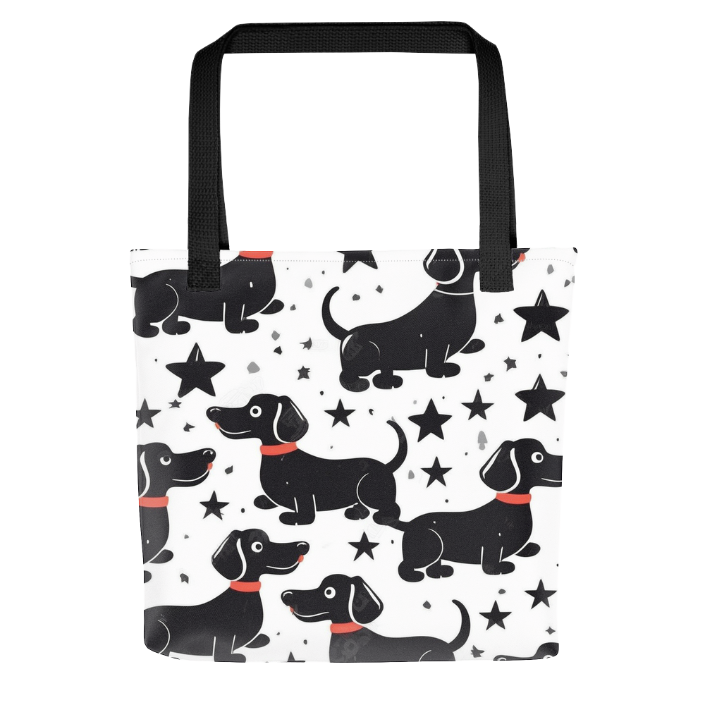 PugMug Custom Black Dachshund Tote