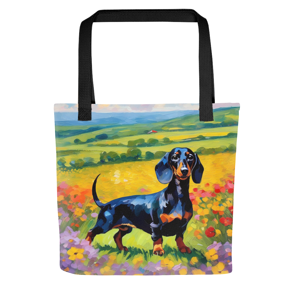 PugMug Custom Black Dachshund Tote