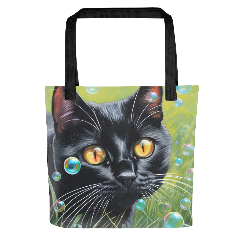 PugMug Custom Black American Shorthair Cat Tote