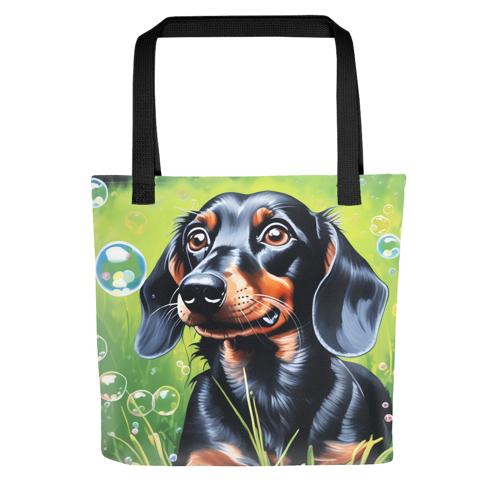 PugMug Custom Black Dachshund Tote