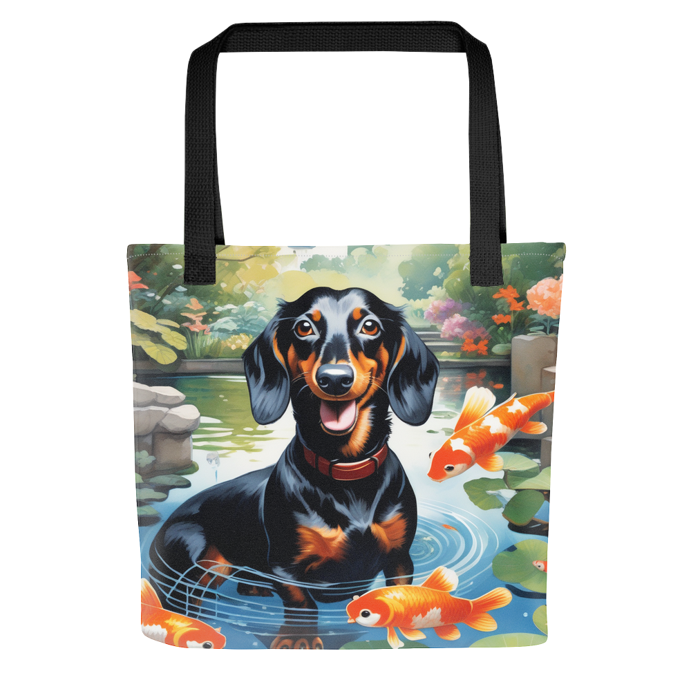 PugMug Custom Black Dachshund Tote