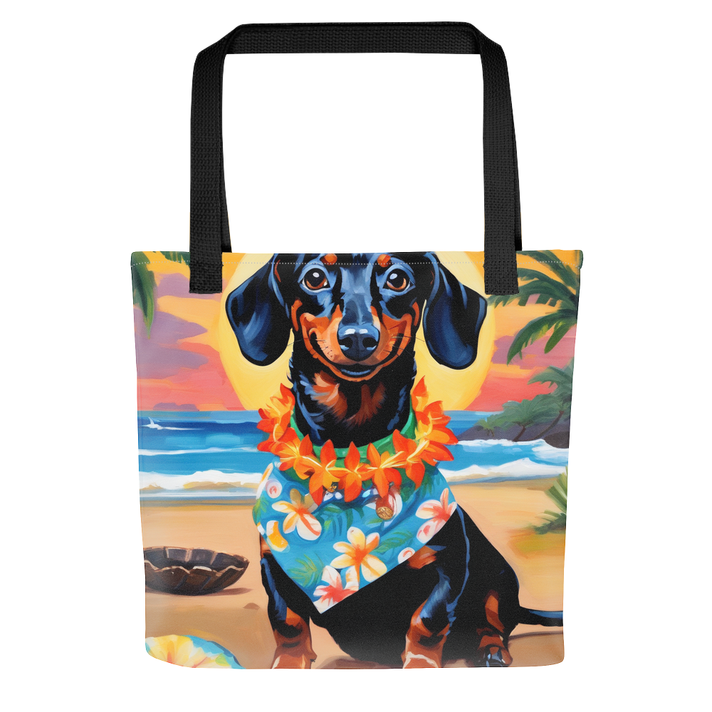 PugMug Custom Black Dachshund Tote