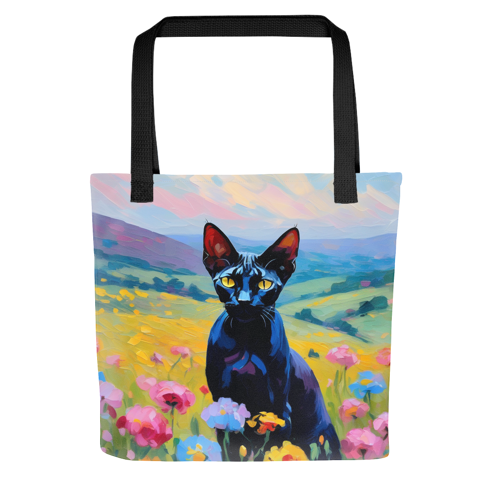 PugMug Custom Black Sphynx Cat Tote
