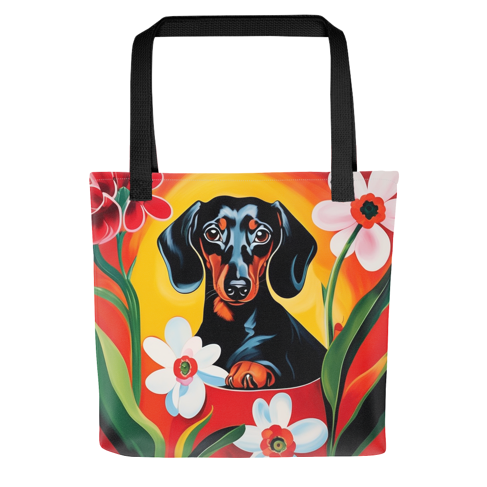 PugMug Custom Black Dachshund Tote