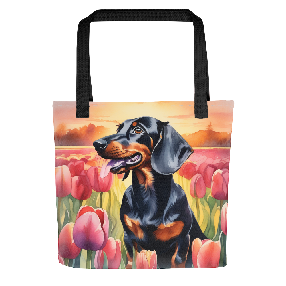 PugMug Custom Black Dachshund Tote