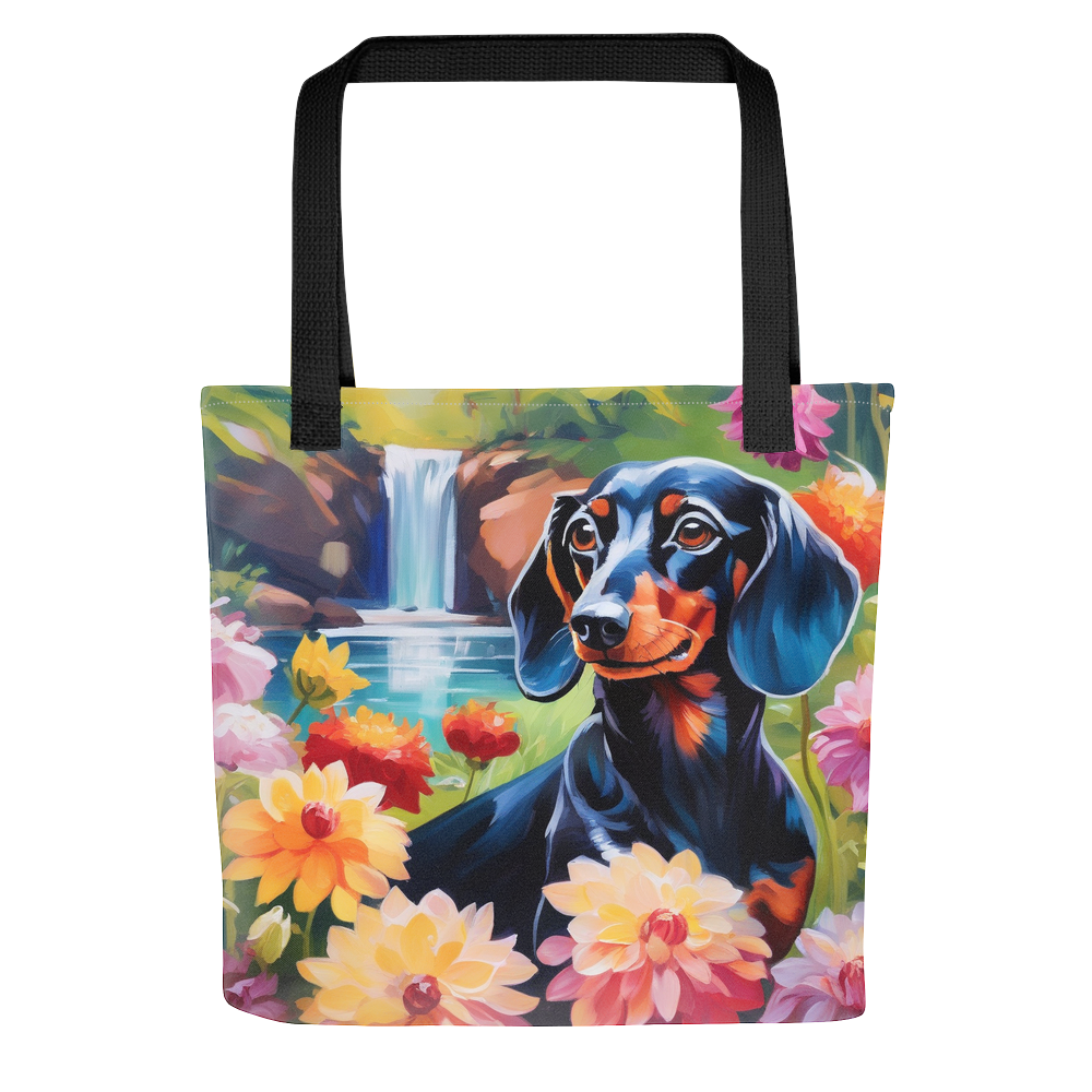 PugMug Custom Black Dachshund Tote