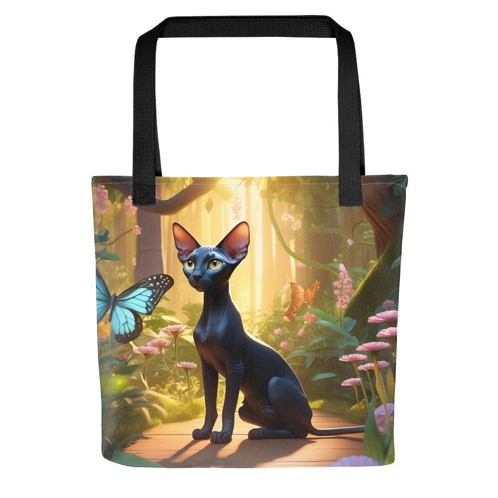 PugMug Custom Black Sphynx Cat Tote