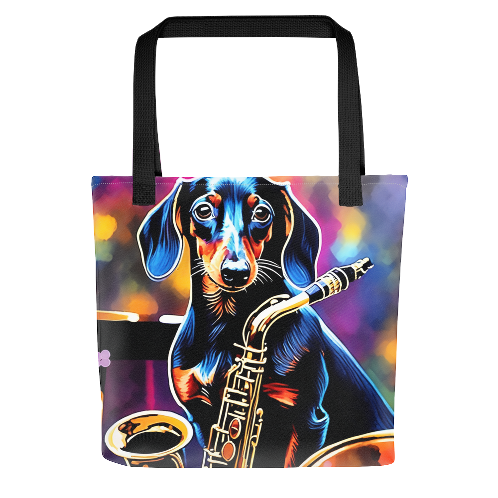 PugMug Custom Black Dachshund Tote